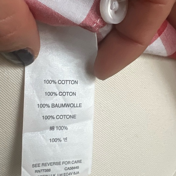 J Crew men’s red and white checkered button down shirt - Picture 5 of 5